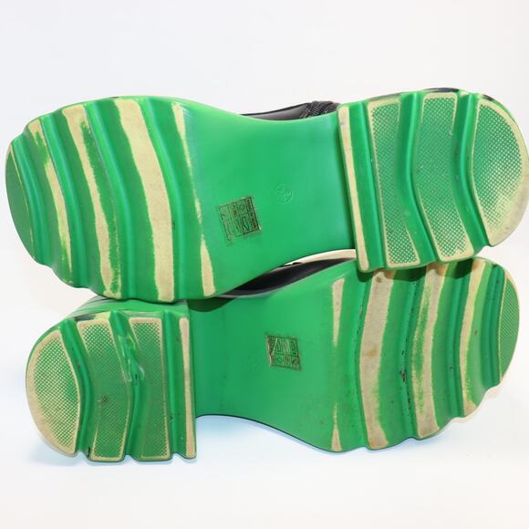 Giovana Black Platform Combat Boots with Neon Green Soles – Size 39 - Picture 5 of 6